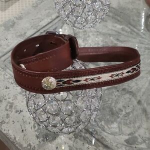 Hand made leather belt